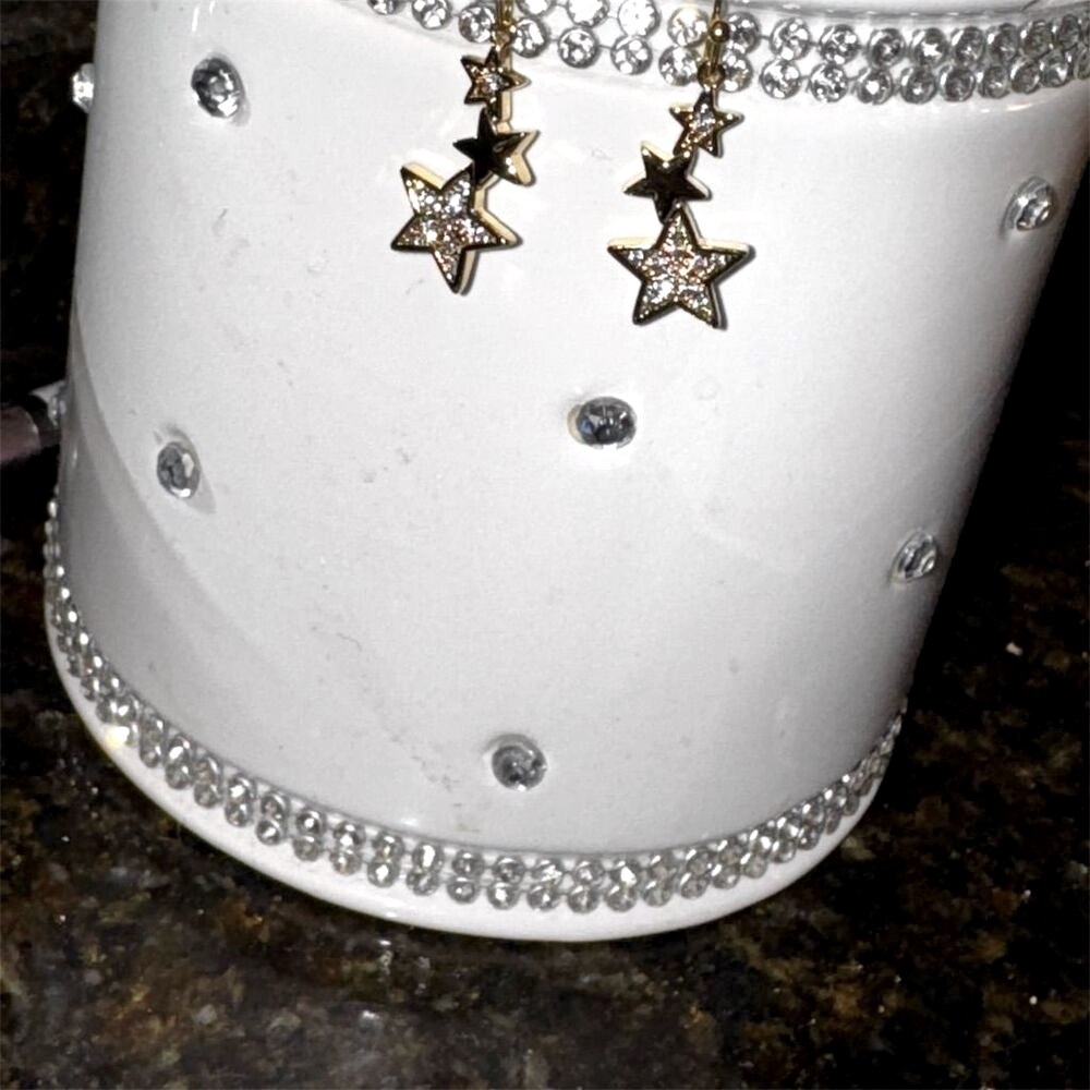 Lovisa Gold Star Dangle Earrings Celestial Hook Gift-Ready 2" - Picture 4 of 7